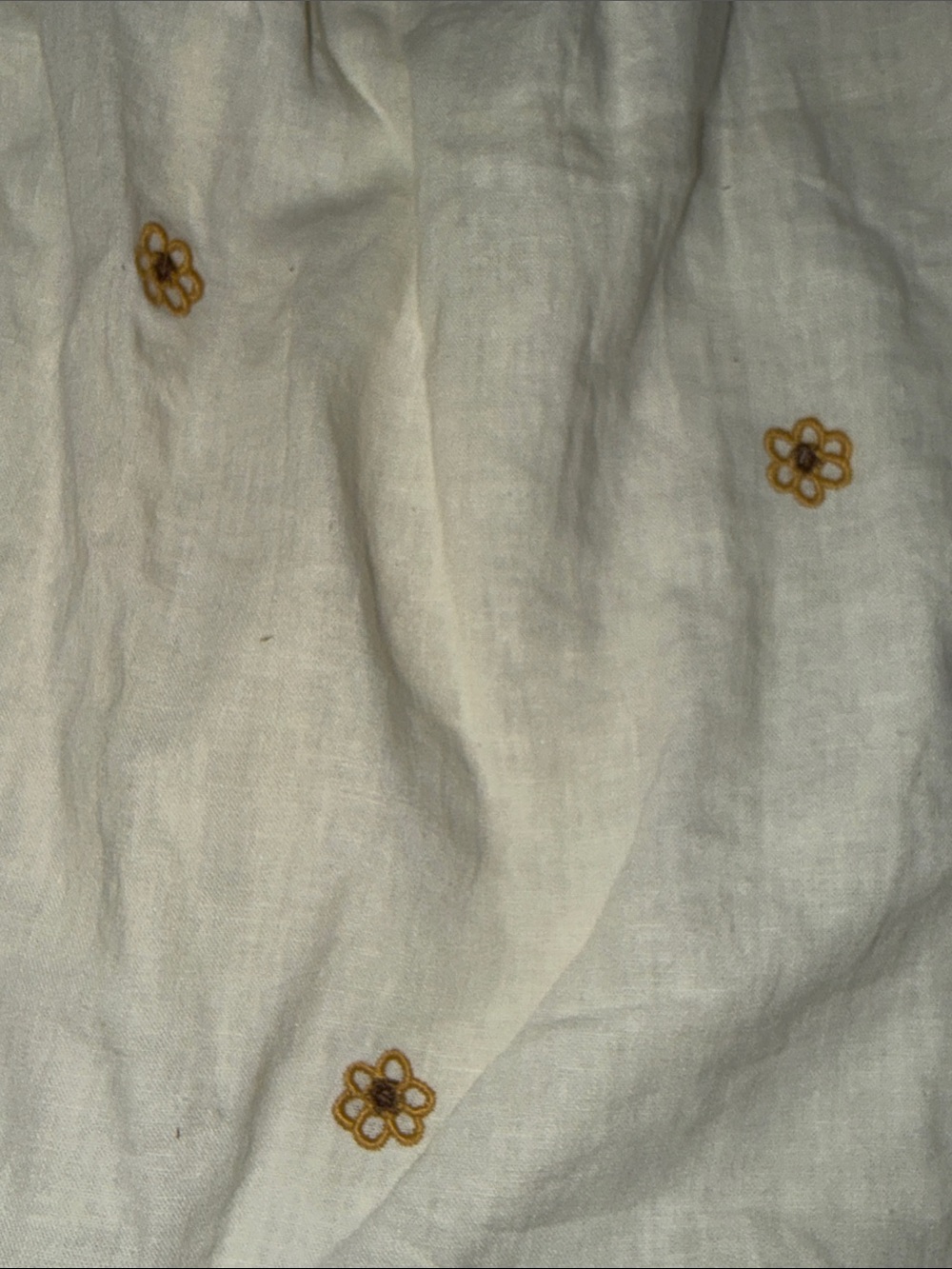 Cream Embroidered Sundress with Ruffled Straps - Picture 3 of 3